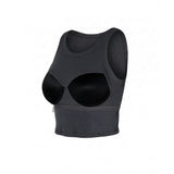 BLACK TAPE VOLUME BRA TOP - CHARCOAL NAVY