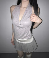 dot halter top (3colors)