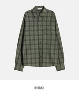 Breed wrinkle checked shirt