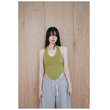 ホルターネックニットベスト_OLIVE