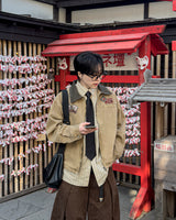 Woven Patch Pigment Work Jacket