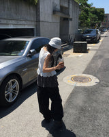 レーススリーブレスブラウス