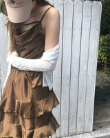 evelyn ruffle long dress