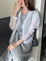 Lovis V-Neck Linen Cardigan