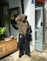 No.1414 washing crop hood-T (4color)