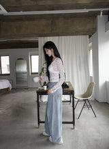 Sheer Lace Numbering Tee