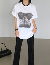 Pleated Slim Long Bootcut Pants