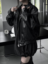 classic washed leather jacket
