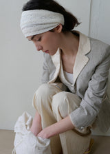 Lace Flower Hair Band_Ivory