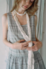 T/T Resort lace tie scarf (cream)