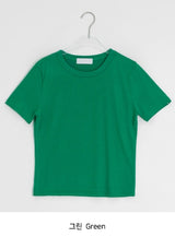 カヤリカラーベーシックレイヤードクロップド半袖Tシャツ