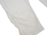 BUTTON LACE CAPRI PANTS / WHITE