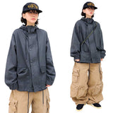 オーバーサイズヴィンテージフード付きフィールドジャケット