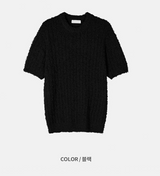[Unisex] サマーブークレハーフニット(4color)