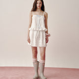 Scallop Band Skirt (White)