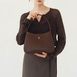 Lune Velo Hobo Bag Medium Dark Brown