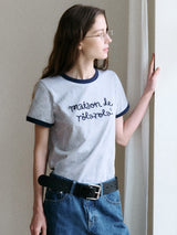 メゾン ド ロラ リンガー Tシャツ GY+NV
