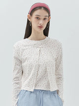 KIRSH PLAIN ROUND NECK SLIM CARDIGAN - WHITE