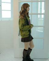 Box pleats logo mtm / green