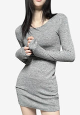 Slim wear fit rib one piece