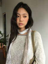 [SET]Sepia Lace T-shirt + Scarf (2color)