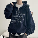 Bring Lettering Oversized Hoodie Zip-up (4 colors) H&L