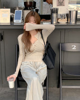 Mullet cardigan & sleeveless set