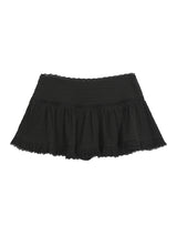 ブラックパンチングミニパンツスカート