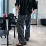 ワンダーラントピグメントウォッシュ加工カラーバンディングワイドパンツ