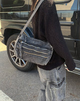 Denim 4 zipper bag