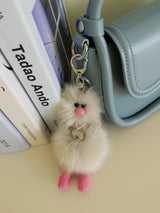 Cosymosy Mini Bird Keyring - Light Gray