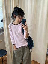 26SS★ [BAONHAUS] Ketron Color Matching Three Quarter Tee
