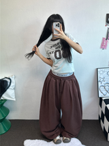 ダウンピンタックバルーンコットンソフティーロングパンツ 🩶🤎🖤3COLOR