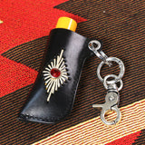 stud & wax thread lighter case keyring black
