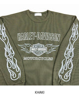 Harley Print Flame Waffle Long Sleeve