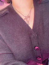 Puffy initial necklace (2BALL)