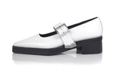 Higher Strap Buckle Loafer white