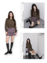 Leopard sweet frill skirt