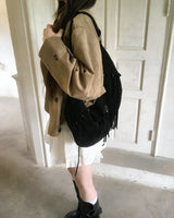 Suede crop trench jacket