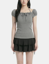 Lovi Check Halter Top