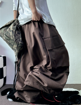 BIG BIG COTTON CARGO BALLOON WIDE OVER PANTS 🖤🩶🤎 - 3 COLORS