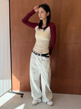 RAGLAN HOOD SLIM TOP