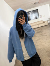two way hood zip up