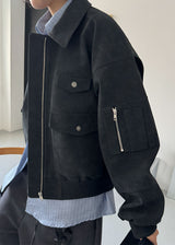 POCKET SUEDE BLOUSON