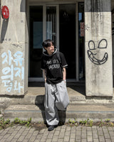 ロベンピンタックカーブドスウェットパンツ