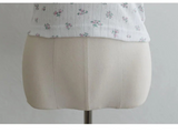 SOFT FLOWER FRILL TOP & MIDI SKIRT SET (IVORY, BROWN 2COLORS!)