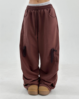 (SHIRRED BOW❤/BRUSHED FLEECE❤/100% COTTON) TRAINING BOW PANTS - 3 COLOR