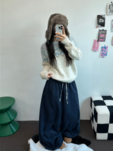 パンチングルーズヒップストリートロングパンツ 💙🤎2COLOR