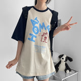 ホーム ラグラン ボクシーフィット ショートスリーブ Tシャツ (3 colors) H&L