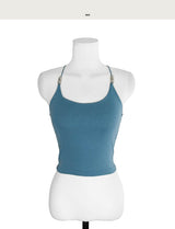 moti silver-ring deep glam tank top